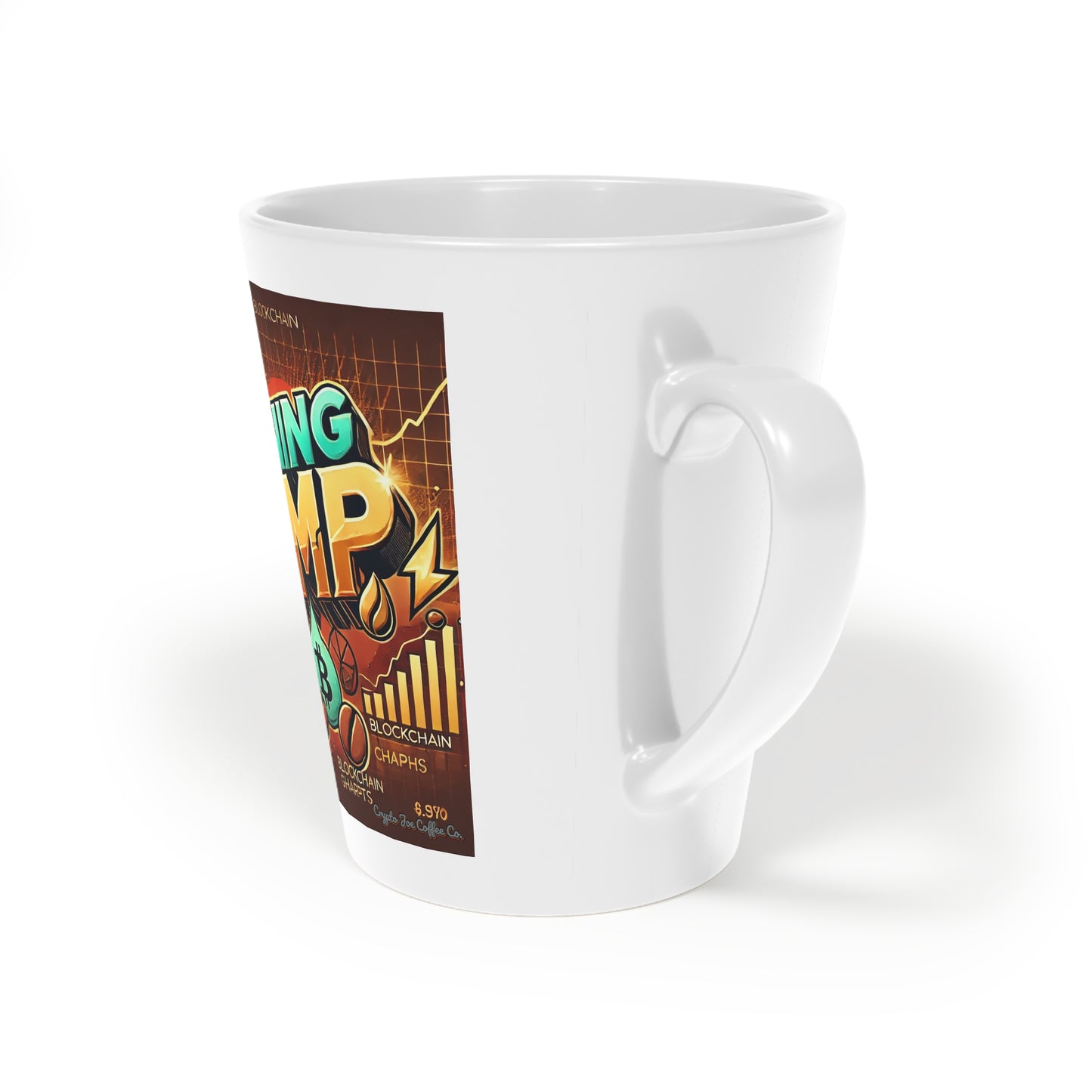 Morning Pump Latte Coffee Mug, 12oz from Crypto Joe Coffee Company