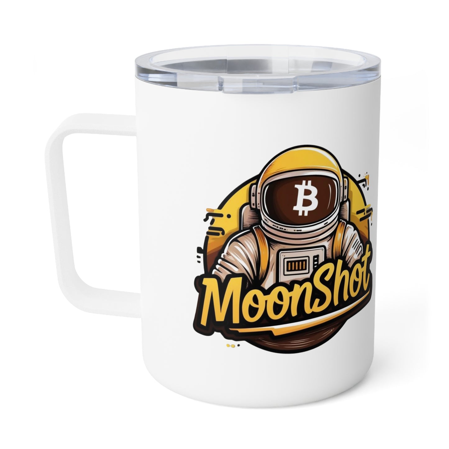 Moonshot Insulated Coffee Mug, 10oz by Crypto Joe Coffee Company