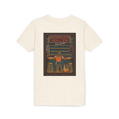 Morgan Wallen Vintage-Inspired Youth Tee, Cool Graphic Tee, Music Lover's Shirt, Concert Attire, Gift for Young Fans
