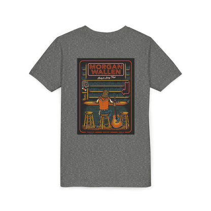 Morgan Wallen Vintage-Inspired Youth Tee, Cool Graphic Tee, Music Lover's Shirt, Concert Attire, Gift for Young Fans