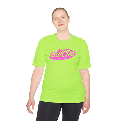 Butch's Jet Ski Shop Unisex Moisture Wicking Tee, Perfect for Water Sports, Summer Fun, Gift for Water Enthusiasts, Activewear, Retro Design