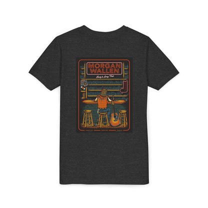 Morgan Wallen Vintage-Inspired Youth Tee, Cool Graphic Tee, Music Lover's Shirt, Concert Attire, Gift for Young Fans