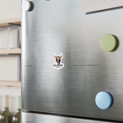 Bull Run Bold Coffee Kiss-Cut Vinyl Decals - Stylish Wall Stickers for Coffee Lovers