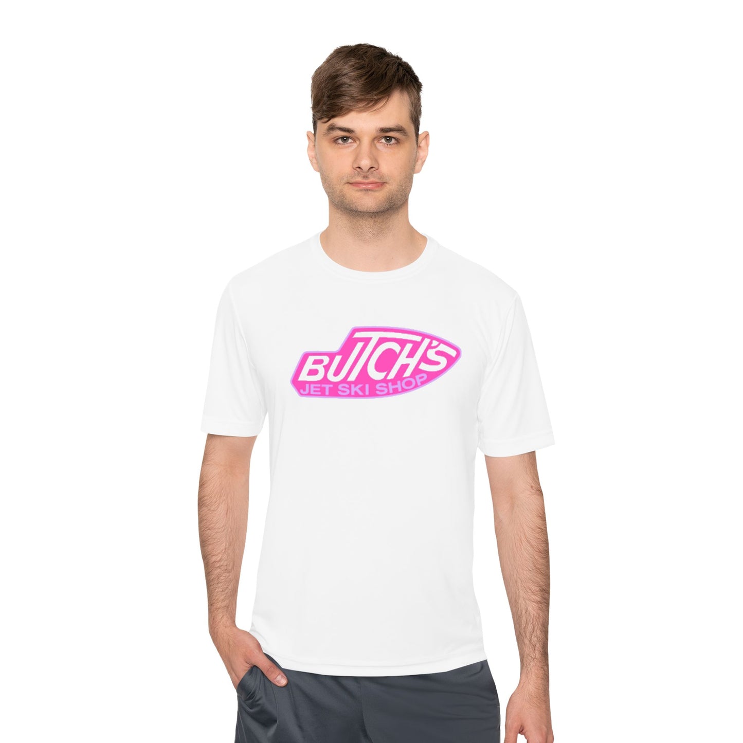 Butch's Jet Ski Shop Unisex Moisture Wicking Tee, Perfect for Water Sports, Summer Fun, Gift for Water Enthusiasts, Activewear, Retro Design